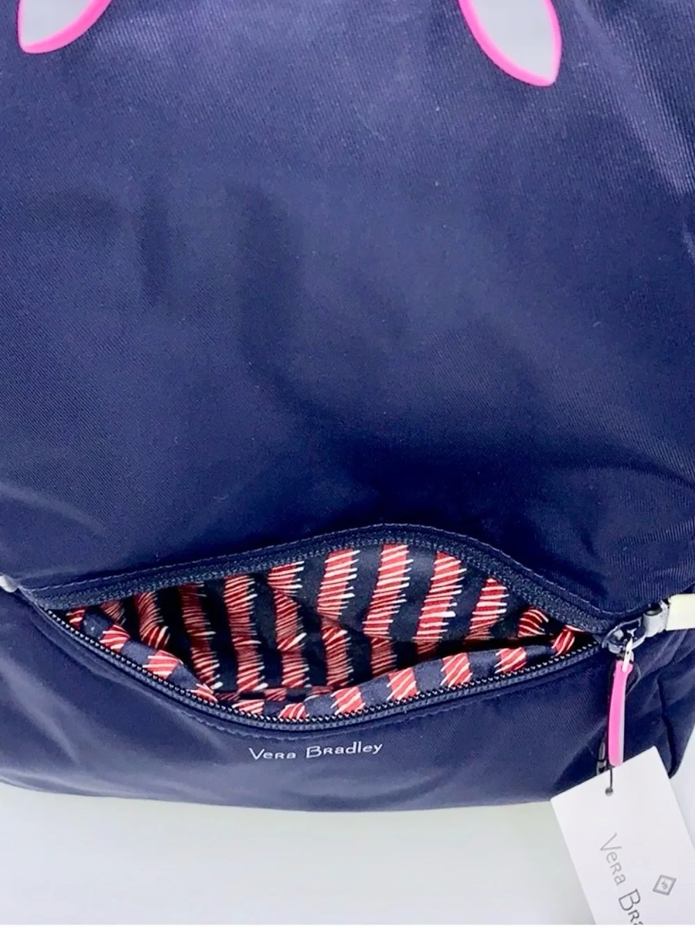 NWT Vera Bradley Midtown Convertible Backpack navy shoulder preppy minimalist